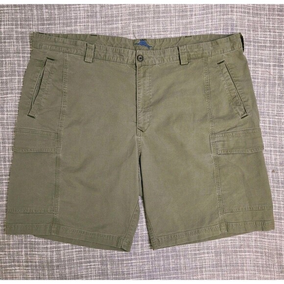 Tommy Bahama Cargo Shorts 9.5 Inseam Men’s 44 Khaki Green Cotton Blend - Picture 8 of 8